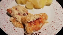 Zapékaná kuřecí prsa se sýry a smetanou