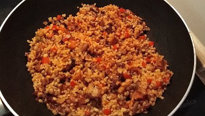 Bulgur s hlívou a zázvorem