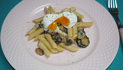 Penne s žampiony a cuketou