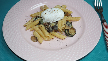 Penne s žampiony a cuketou