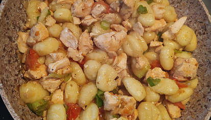 Smetanové gnocchi s lososem, Společně restujeme..