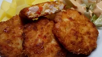 Kuřecí řízky s uzenou mozzarellou
