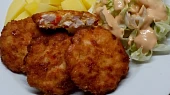 Kuřecí řízky s uzenou mozzarellou