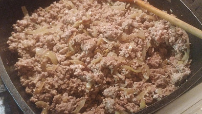 Mleté lasagne/lazaně, mletá na cibulce ...
