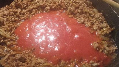 Mleté lasagne/lazaně, ... protlakem ...