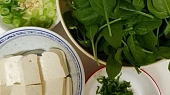 Špenátová polévka s tofu