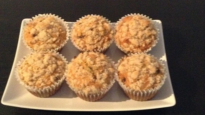 Mrkvové muffiny s drobenkou