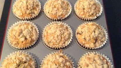 Mrkvové muffiny s drobenkou
