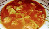 Rajská polévka s masovými knedlíčky a těstovinami