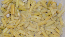 Sýrové halušky s fazolkami