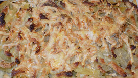 Sýrové halušky s fazolkami