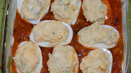 Zapékaná vajíčka s gorgonzolou