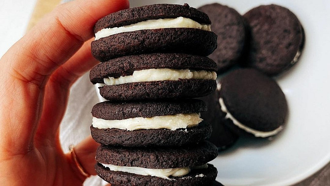 Veganské "oreo" sušenky