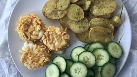 Pečený babybel v cornflakes