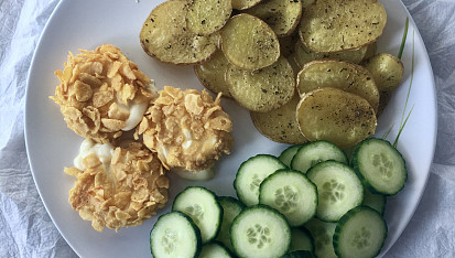Pečený babybel v cornflakes