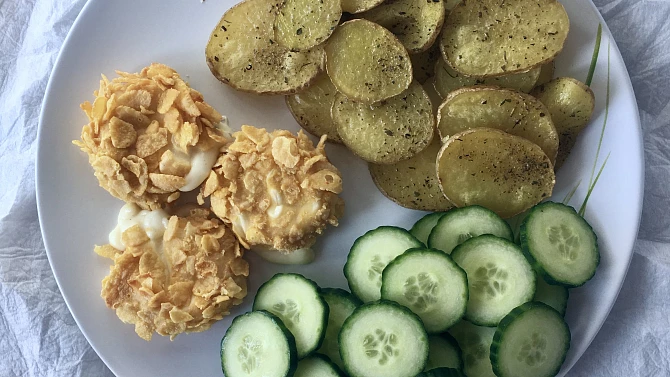 Pečený babybel v cornflakes