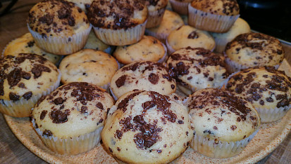 Čokoládovo-banánové muffiny