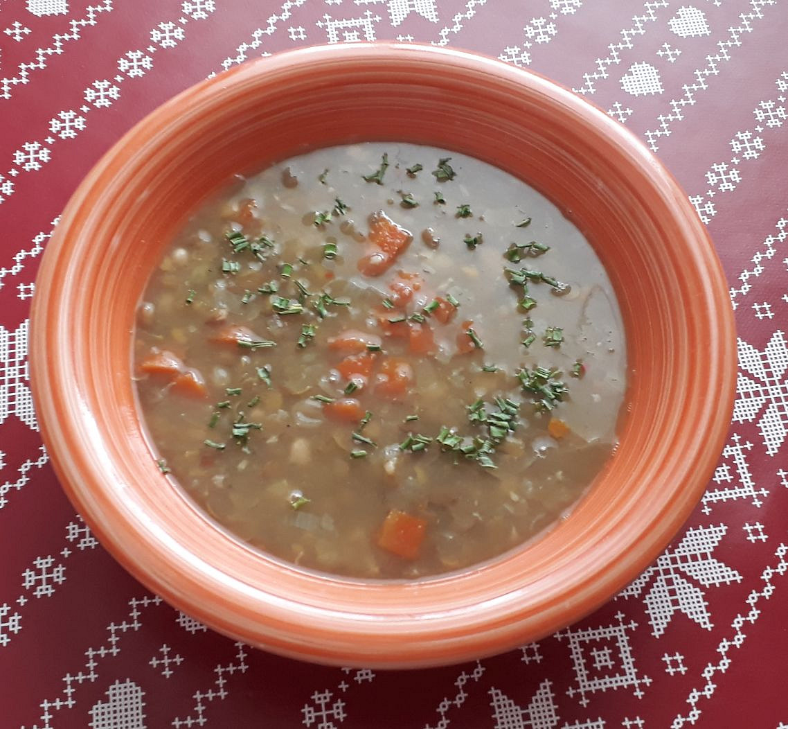 Lušteninová vegetariánská polévka
