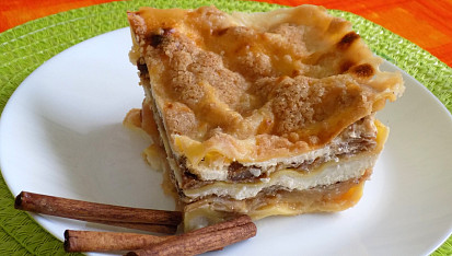 Tvarohovo-jabkové lasagne