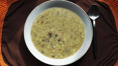 Houbová polévka se strouháním, Houbová s kapáním