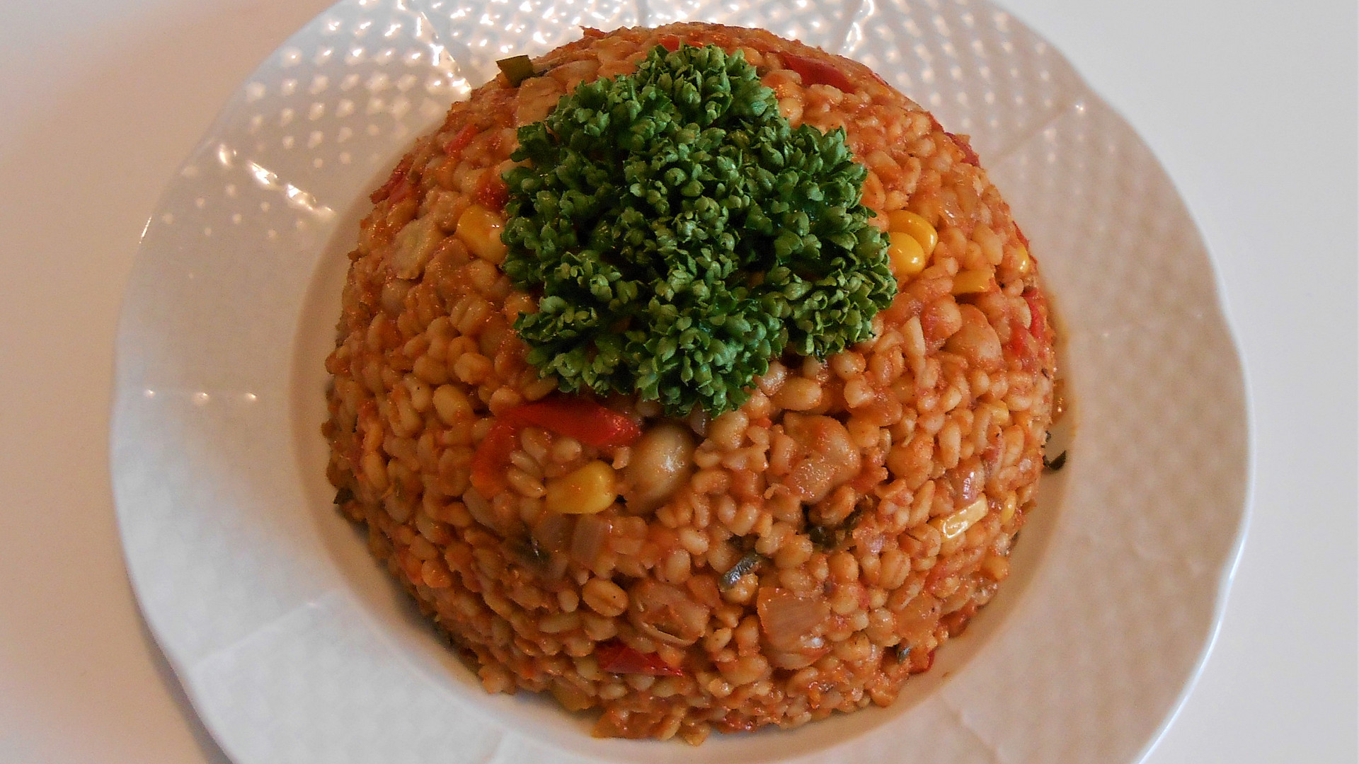 Bulgurový bezmasý pilaf (Dělená strava podle LK - Kytičky + zelenina)