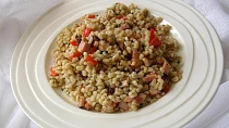 Kroupy s anglickou slaninou