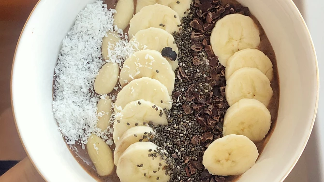 Coffee smoothie bowl