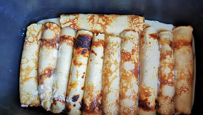 Zapečené palačinky s tvarohem
