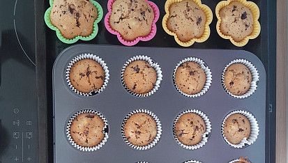 Čokoládovo-banánové muffiny, Není toho málo :-D ale u nás se to smlsne hned