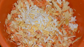 Mrkvovo-zelný salát s česnekem