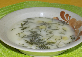 Kefírová polévka s tvarohem
