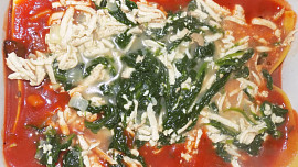 Špenátovo-rajčatové lasagne
