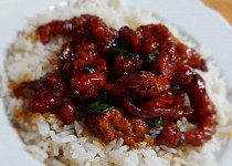 Kuře na mongolský způsob s rýží