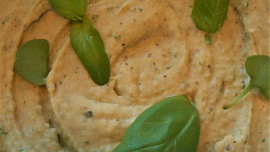 Fazolový hummus s bazalkou  (Dělená strava podle LK - Kytičky)