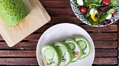 Špenátová roláda s uzeným lososem-low carb