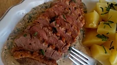 Kachní prsa se smetanovou omáčkou s medvědím česnekem