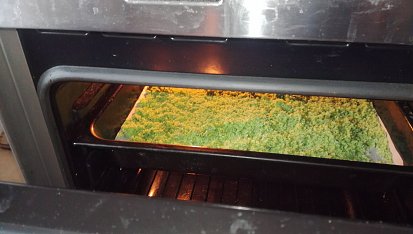 Mořská sůl s medvědím česnekem, Sušení v troubě.
