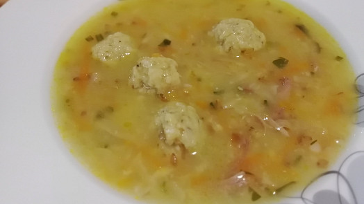 Sváteční polévka z kachny („kaldoun“) paní hajné ze „Šlajfu“