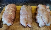 Kuřecí závitky s hovězí šunkou a sýrem