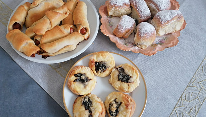 Kynuté buchty, plněné marmeládou