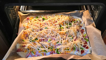 Rychlá levná buchto - pizza, Druhý plech