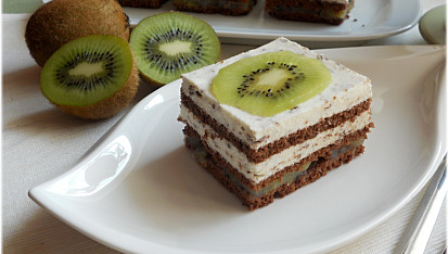 Kiwi řezy s krémem  stracciatella