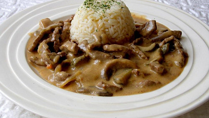Hovězí Stroganov se žampiony, Hovězí Stroganov se žampiony