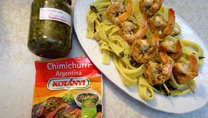Krevety na másle a chimichurri