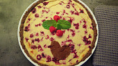 Pečený cheesecake s malinami