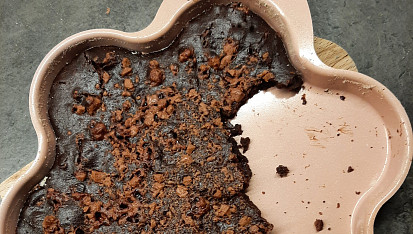 Brownies v hrnku, Zkusili jsme to dát do trouby a BYLO to super.