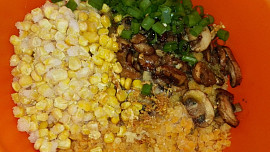 Čočkovo-žampionový salát