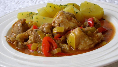 Vepřové maso na paprikách a pórku, Vepřové maso na paprikách a pórku