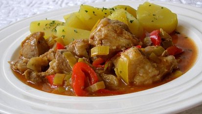 Vepřové maso na paprikách a pórku, Vepřové maso na paprikách a pórku