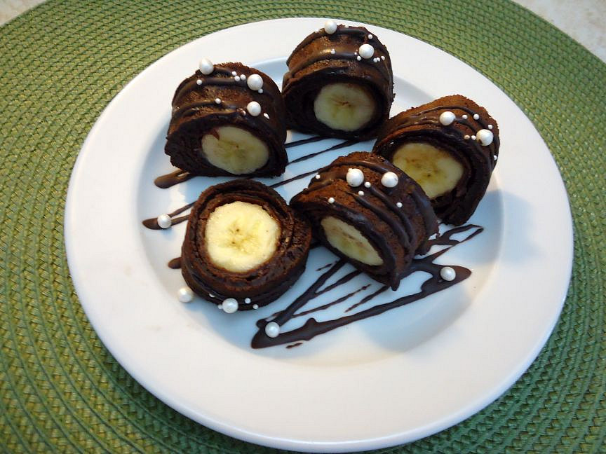 Kakaové palačinky s banány